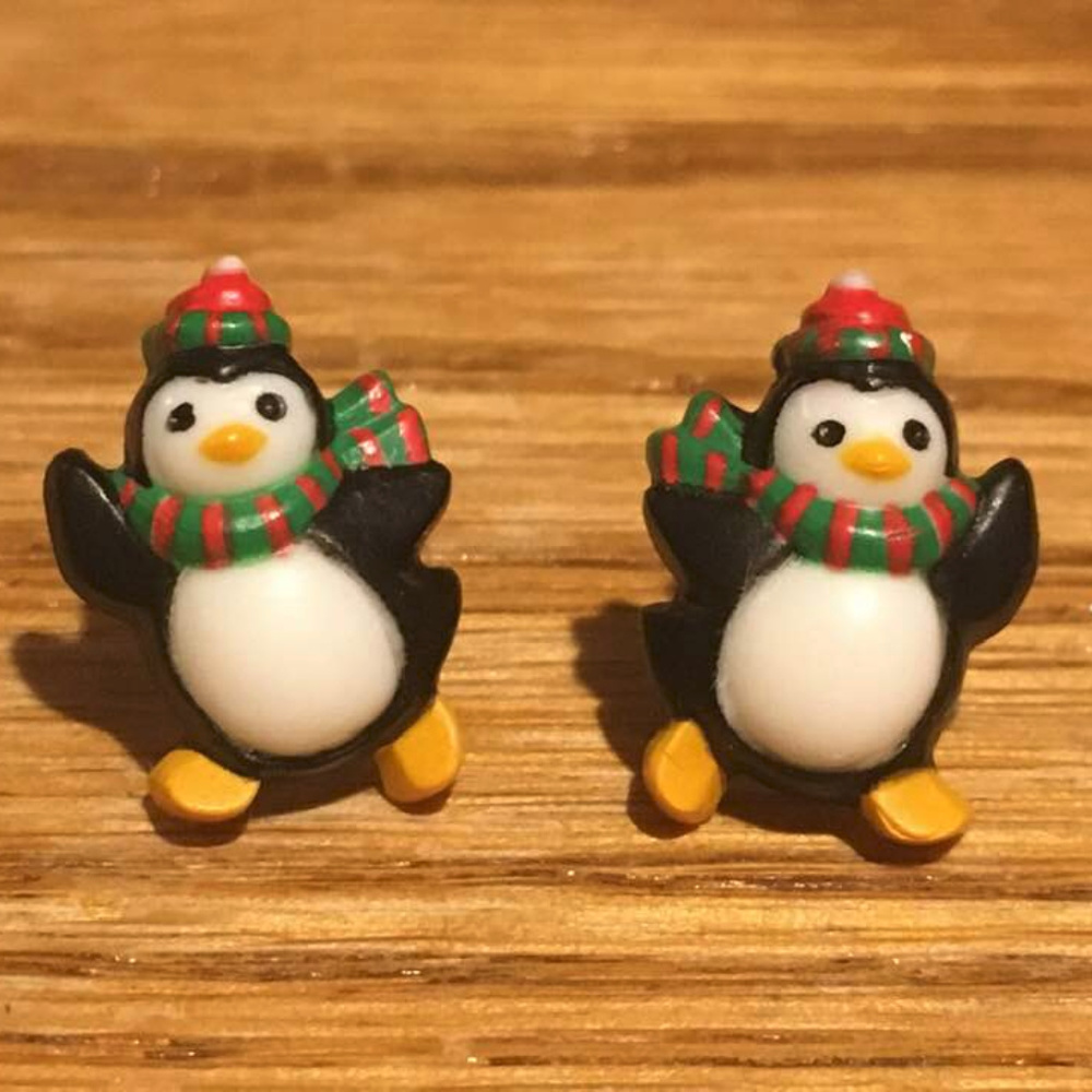 Adorable Dancing Penguin Pierced Earrings